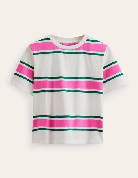 Boxy Stripe T-Shirt Multi Women Boden