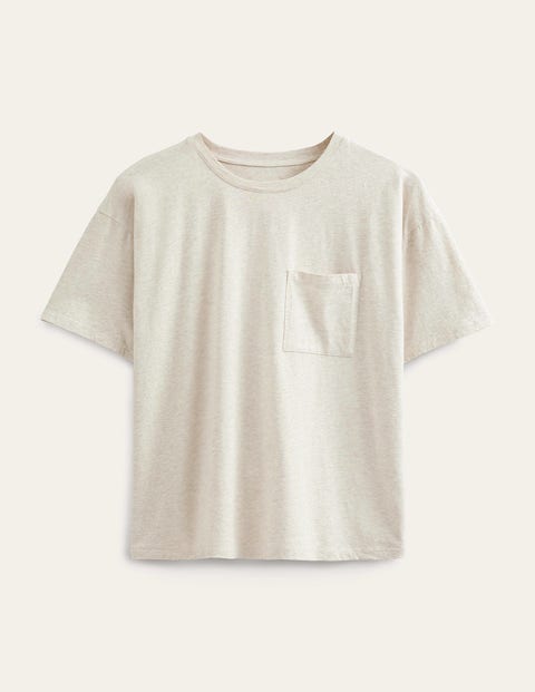 Oversized Washed T-Shirt Natural Women Boden