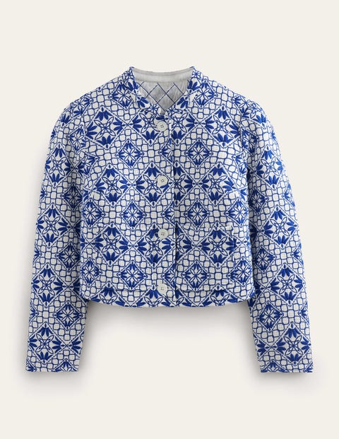 Embroidered Jacket - Blue Embroidered | Boden EU