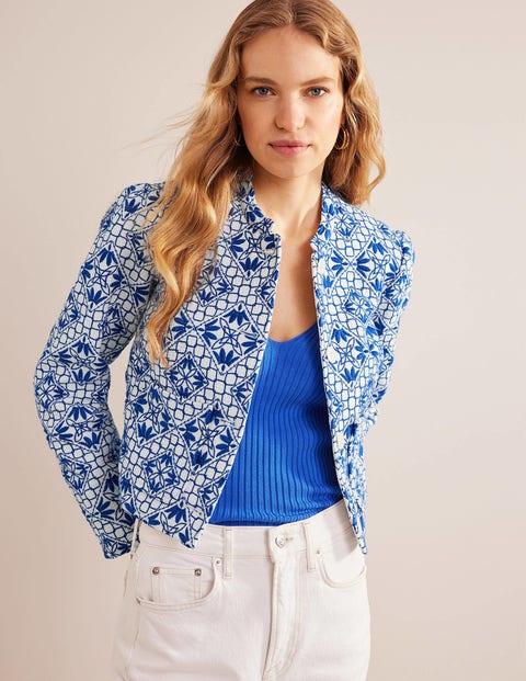 Embroidered Jacket - Blue Embroidered | Boden EU