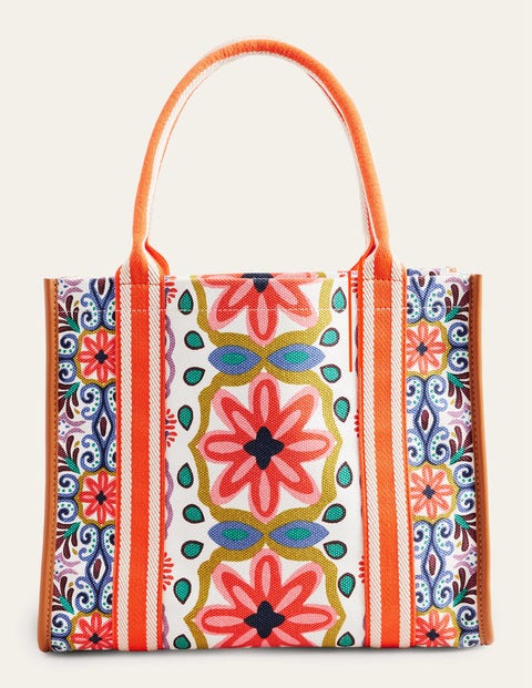 Structured Canvas Tote Bag - Tapestry, Geo | Boden US
