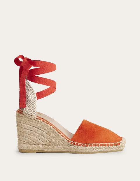 BODEN MODERN WEDGE ESPADRILLES VERMILLON RED WOMEN BODEN