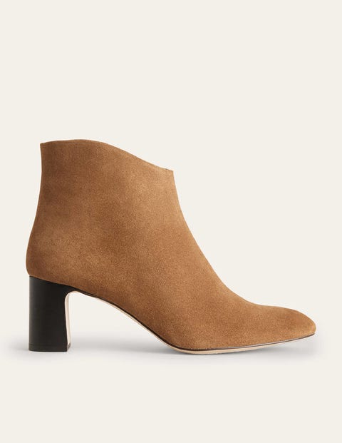 Boden Suede Ankle Boots Golden Brown Women