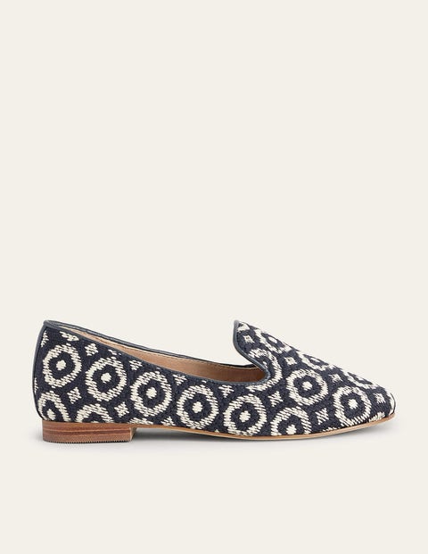 Bestickte Loafer mit Gobelinmuster Damen Boden, Geometrisches Muster