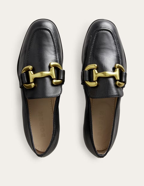 Snaffle Detail Loafers - Black | Boden UK