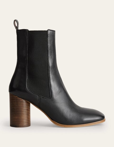 Boden Heeled Chelsea Boots Black Women