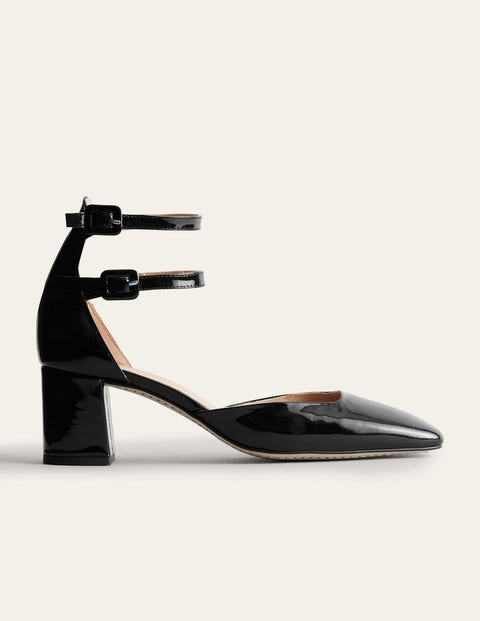 Patent Leather Block Heels - Black | Boden US