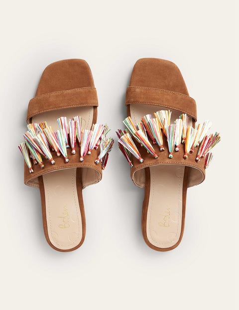 Tassel Suede Sandals - Ginger Snap | Boden US