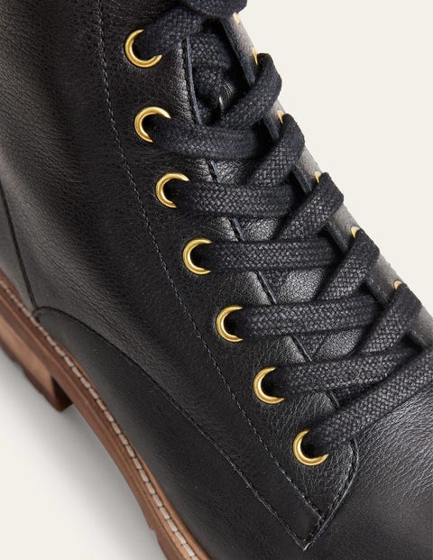 gomez leather lace up boots