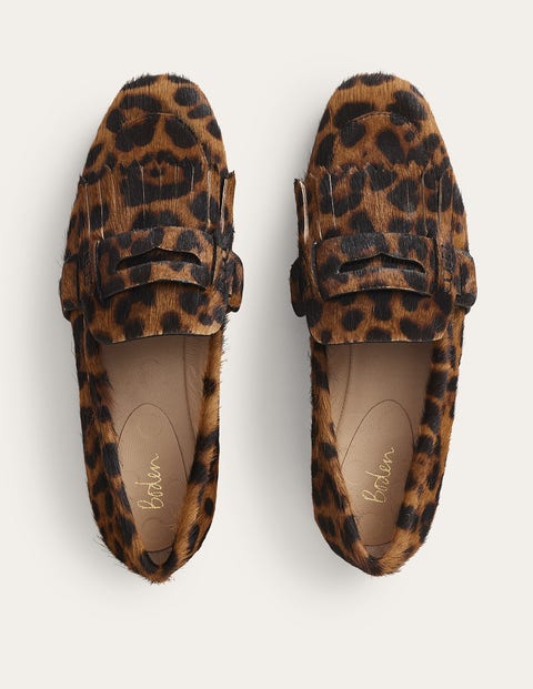 NEW LUCKY BRAND TOMBER NATURAL LEOPARD PRINT CLASSIC PENNY LOAFERS