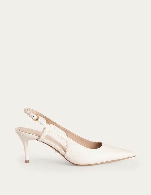 Cut-out Sling Back Heels White Women Boden