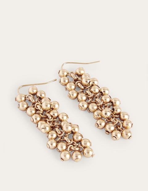 Beaded Drop Earrings Gold Women Boden