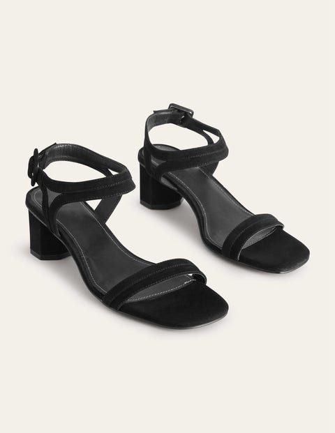 Block-Heel Sandals - Black | Boden US