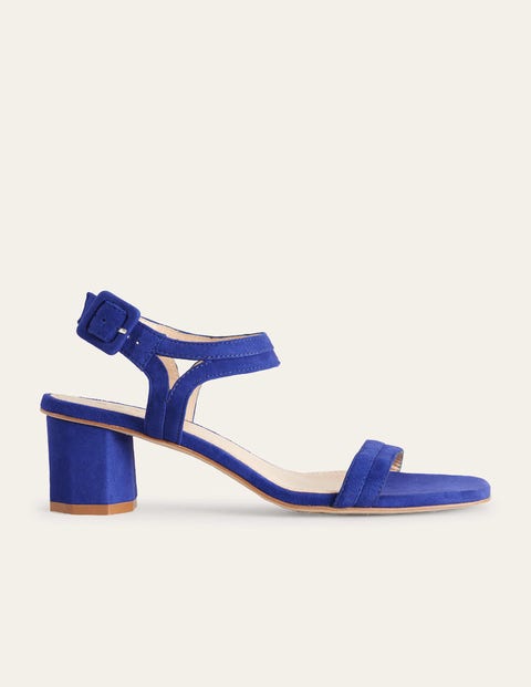 Lapisblau, Sandalen mit Blockabsatz, Damen, Boden, Lapisblau