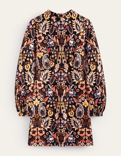 Blouson Jersey Mini Dress - Multi, Exotic Foliage | Boden UK