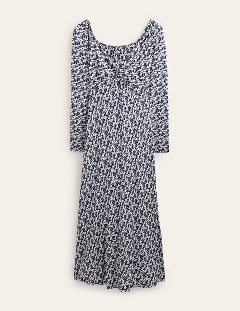 Sweetheart Jersey Midi Dress - French Navy, Poppy Vine | Boden UK