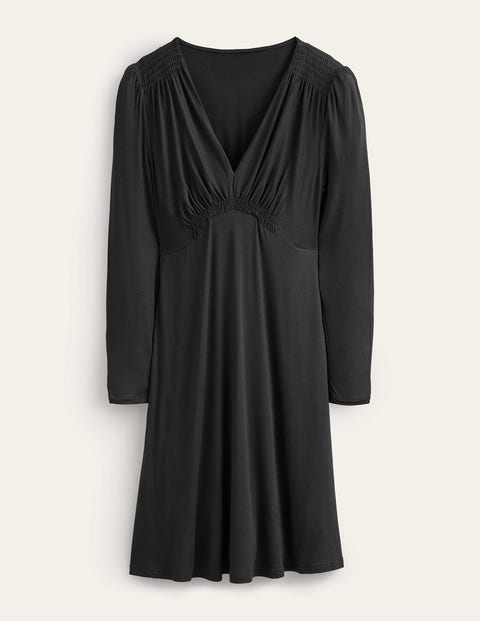 Jersey Mini Tea Dress - Black, Diamond Rose | Boden US
