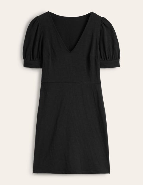 V-Neck Jersey Mini Dress Black Women Boden