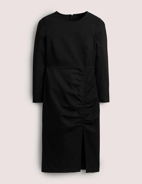 Ruched Side Jersey Dress Black Women Boden
