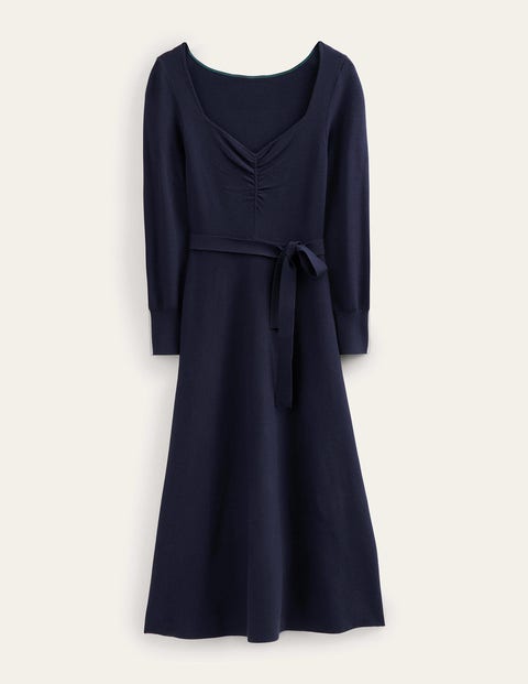 Sweetheart Midi Knitted Dress Blue Women Boden