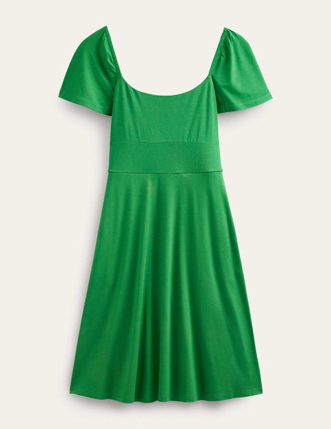 Square Neck Jersey Mini Dress Green Women Boden