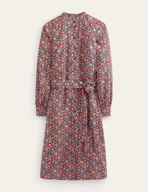 Relaxed Midi Shirt Dress - Poinsettia, Enchanting Bloom | Boden US