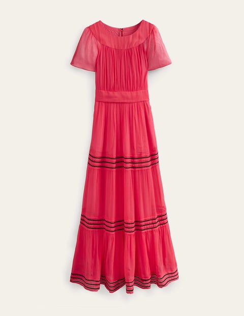 Trim Detail Maxi Dress - Hibiscus | Boden US