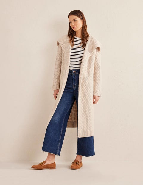 Textured Chunky Wool Coatigan - Shearling | Boden EU