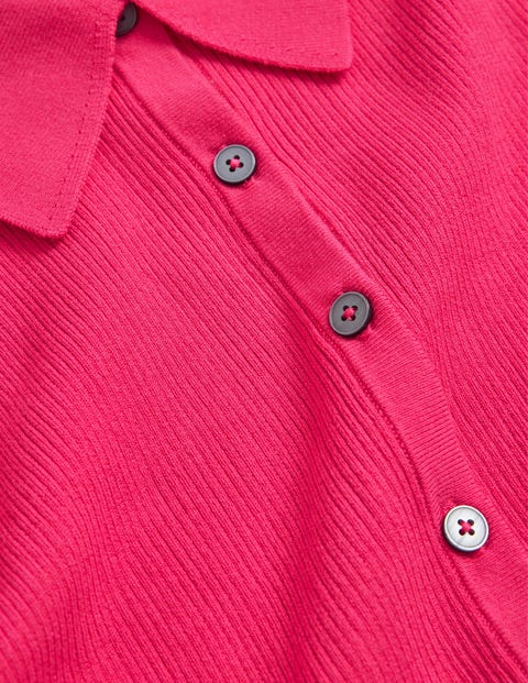 Ribbed Fitted Shirt Pink Women Boden