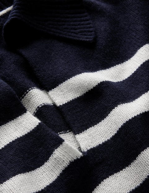 Snuggle Up Jumper - Knit Jumper in Navy Stripe