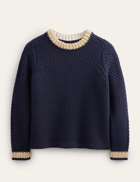 Fluffy lurex jumper, gold