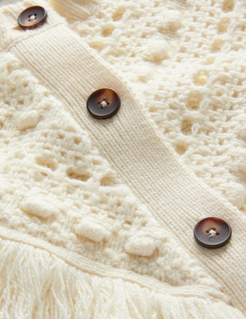 FRO O-NECK CARDIGAN - IVORY