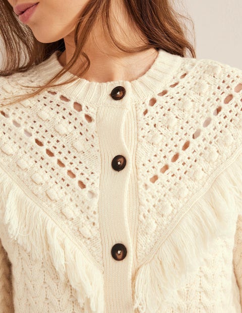 Maria Pavan Button Front Fringe Cardy main image 1