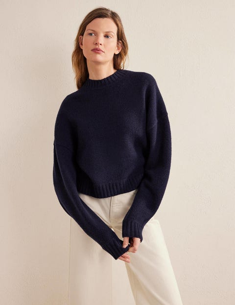 Brushed Cropped Sweater