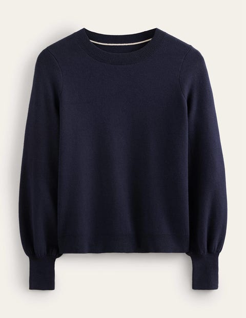 Crew Neck Jumper Blue Women Boden