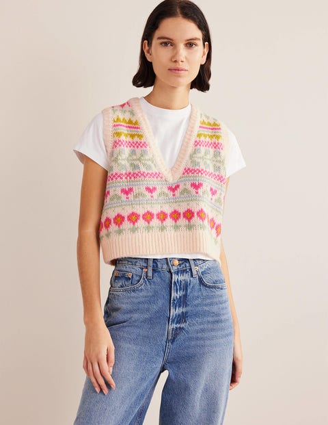 Cropped fair deals isle sweater
