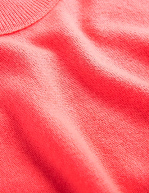 Cashmere Puff Shoulder Jumper - Bright Watermelon | Boden UK