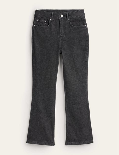 fit and flare cropped jeans