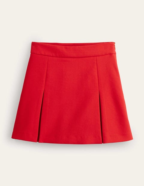mini-jupe trapèze plissée femme boden, red