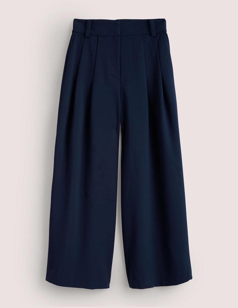 Wide Leg Fluid Culottes - Navy | Boden EU