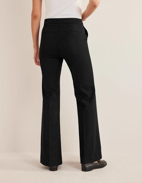 Bi-Stretch Flared Pants - Black