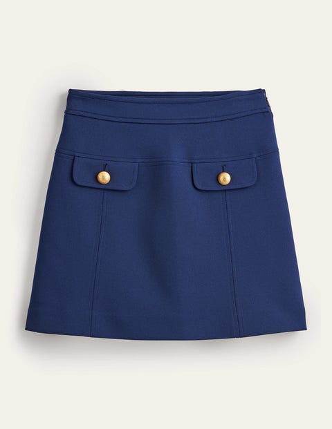 Anliegender Minirock mit A-Linie Damen Boden, Navy