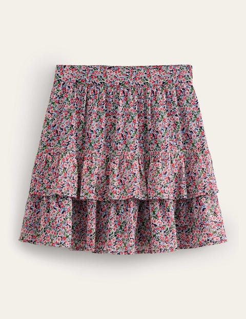 Ruffle Mini Skirt Multi Women Boden