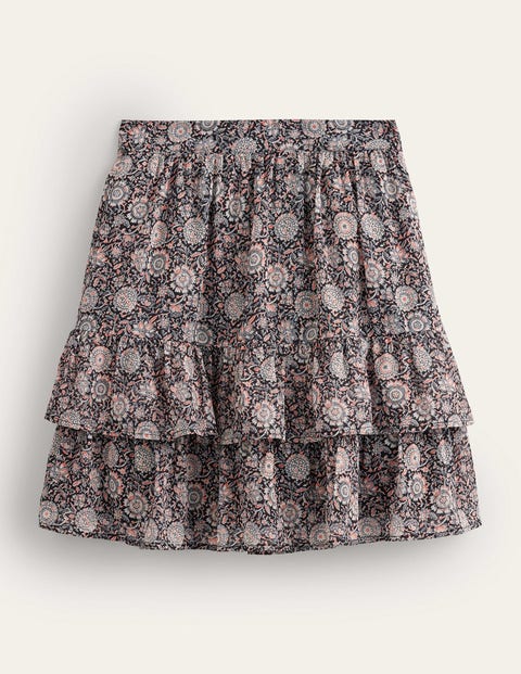 Ruffle Mini Skirt Natural Women Boden