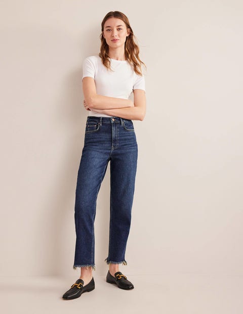 High Rise Classic Slim Jeans - Dark Vintage Yellow Tint | Boden US