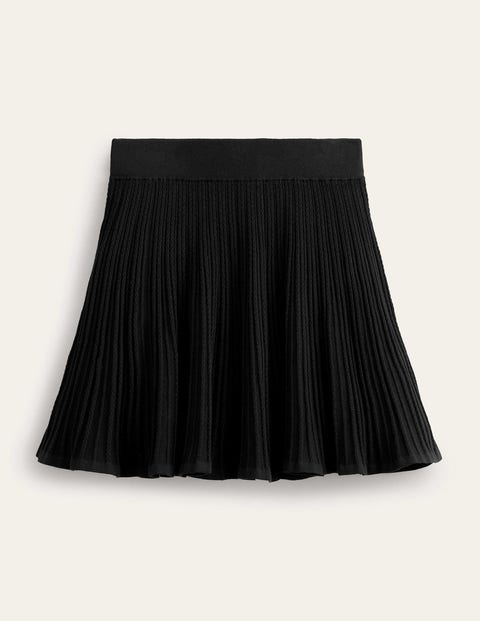Knitted Pointelle Skirt Black Women Boden