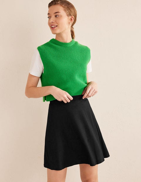 Jersey Wrap Mini Skirt - Black | Boden UK