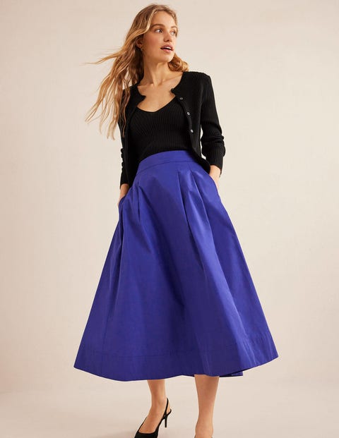 Taffeta Skirt - Blue Herron | Boden US