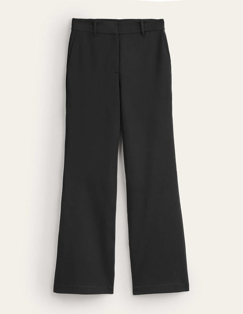Hampshire Flared Trousers - Black | Boden UK