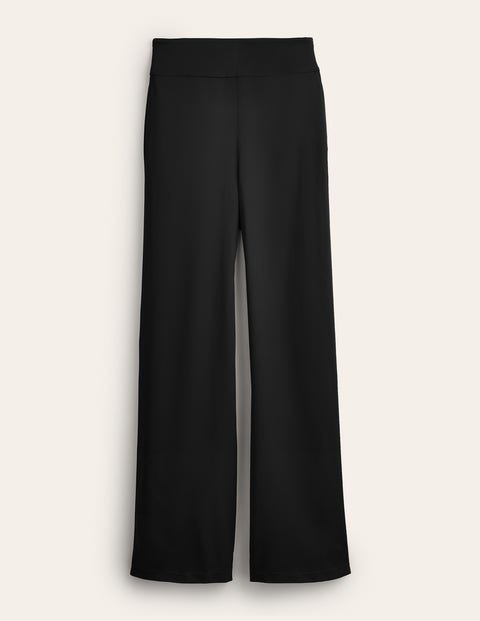 Pantalon large fluide noir femme